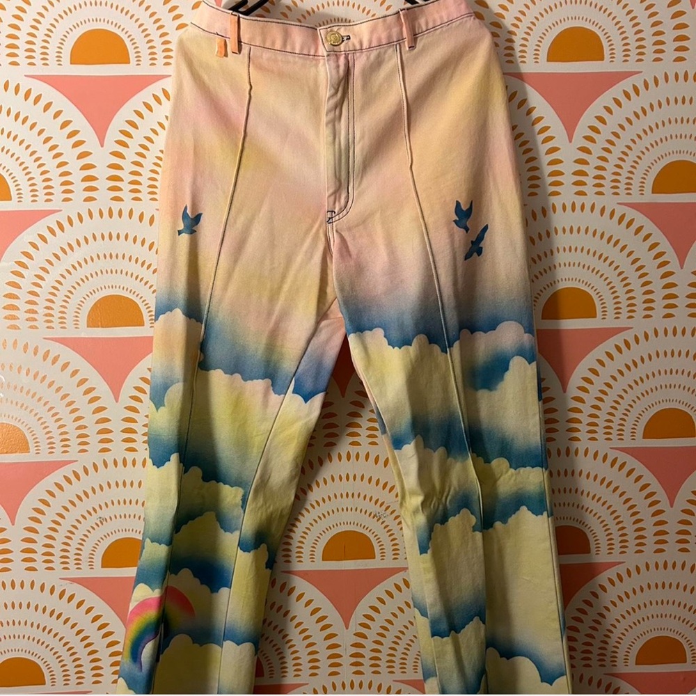 Big bud press rainbow airbrush western pants size small